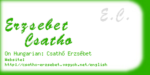 erzsebet csatho business card