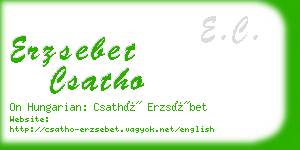 erzsebet csatho business card